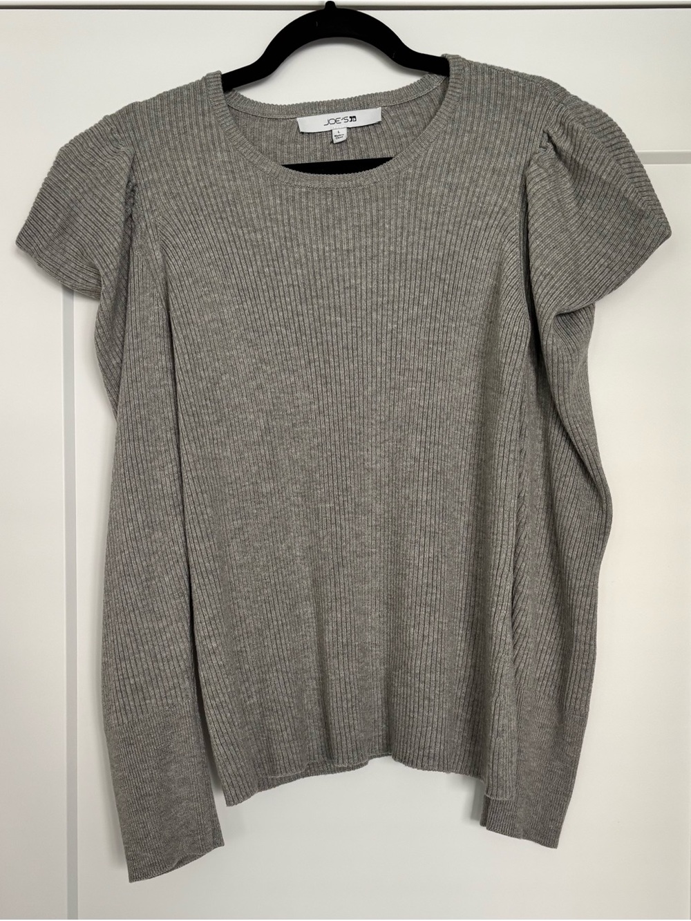 Joe’s Jeans Gray Puffy Shoulder Sweater Top